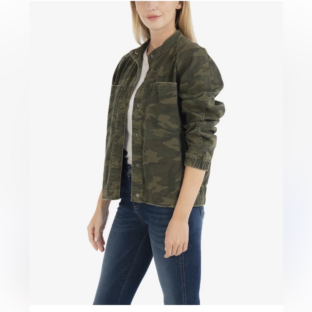 Kut from the Kloth Green Camo Bomber Jacket - Picture 2 of 9